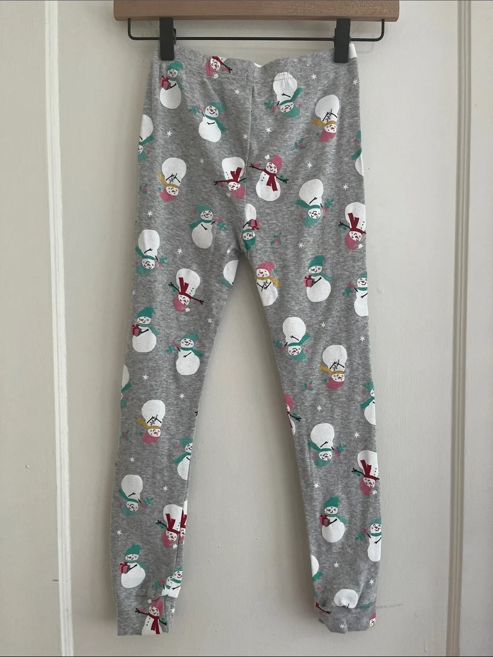 Carter’s Size 7 100% Cotton Holiday Matching Pajamas Set Snowman PJs Top & Pants